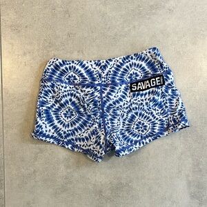 Savage barbell size small CrossFit short blue